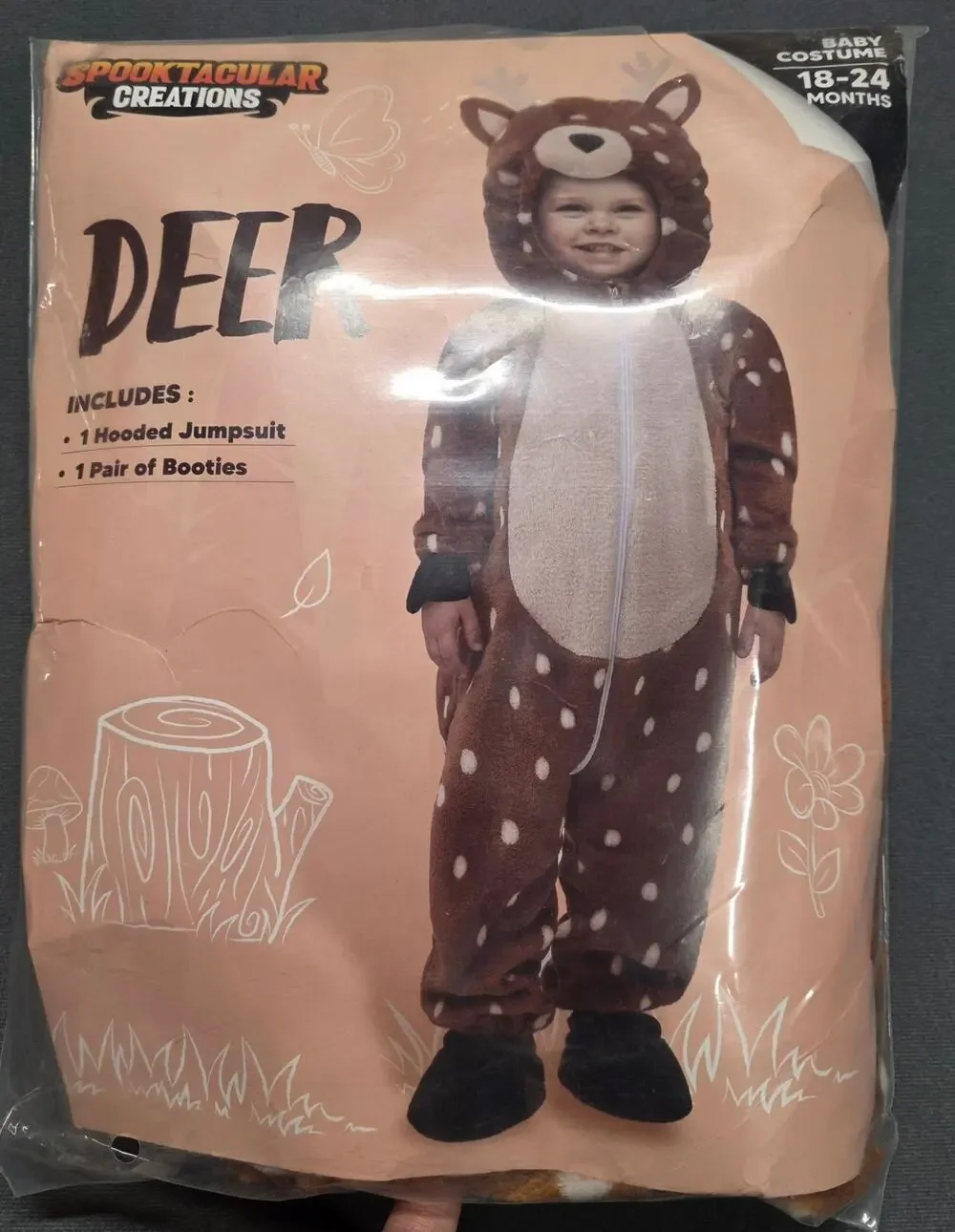Baby Costume 18-24 Months Deer Jumpsuit Halloween Spooktacular Creations